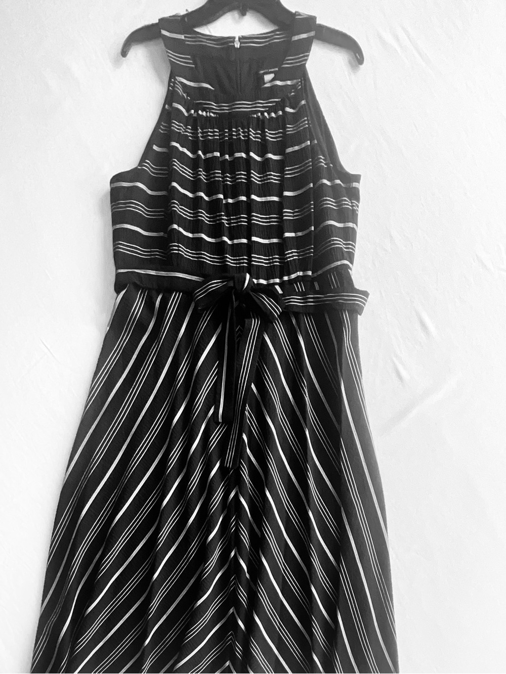 Tommy Hilfiger Black Dress with White Pinstripe Detail